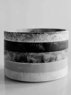 Bandeja decorativa Mist Ø20 cm, Emerald-off-white