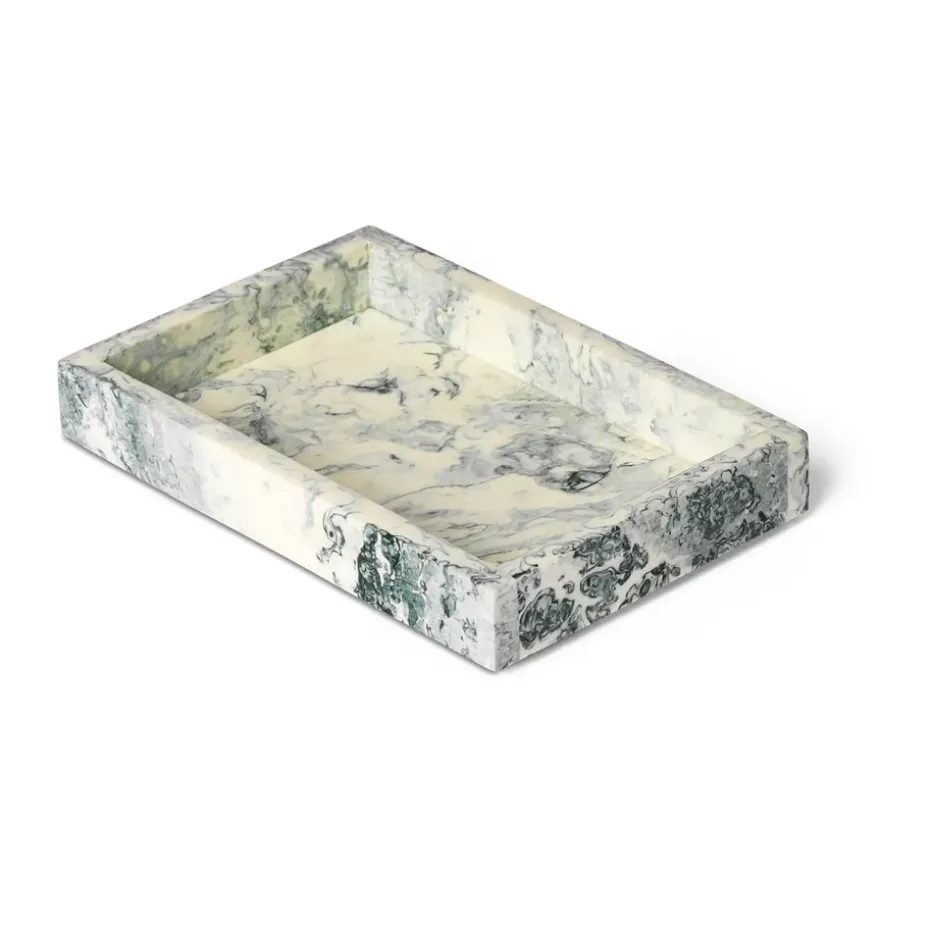Bandeja decorativa Mist 10x15 cm, Emerald-off white