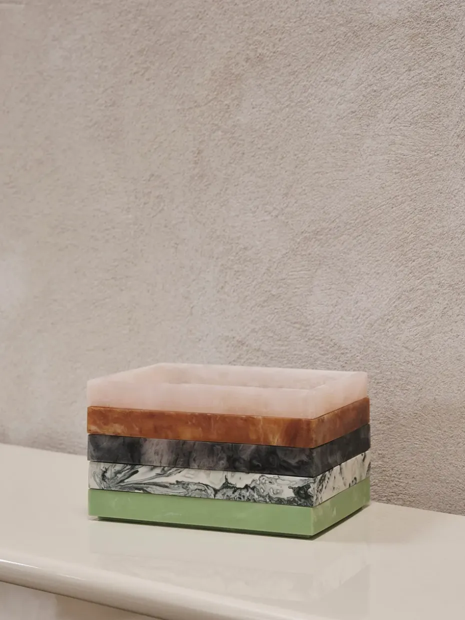 Bandeja decorativa Mist 15x20 cm, Seafoam