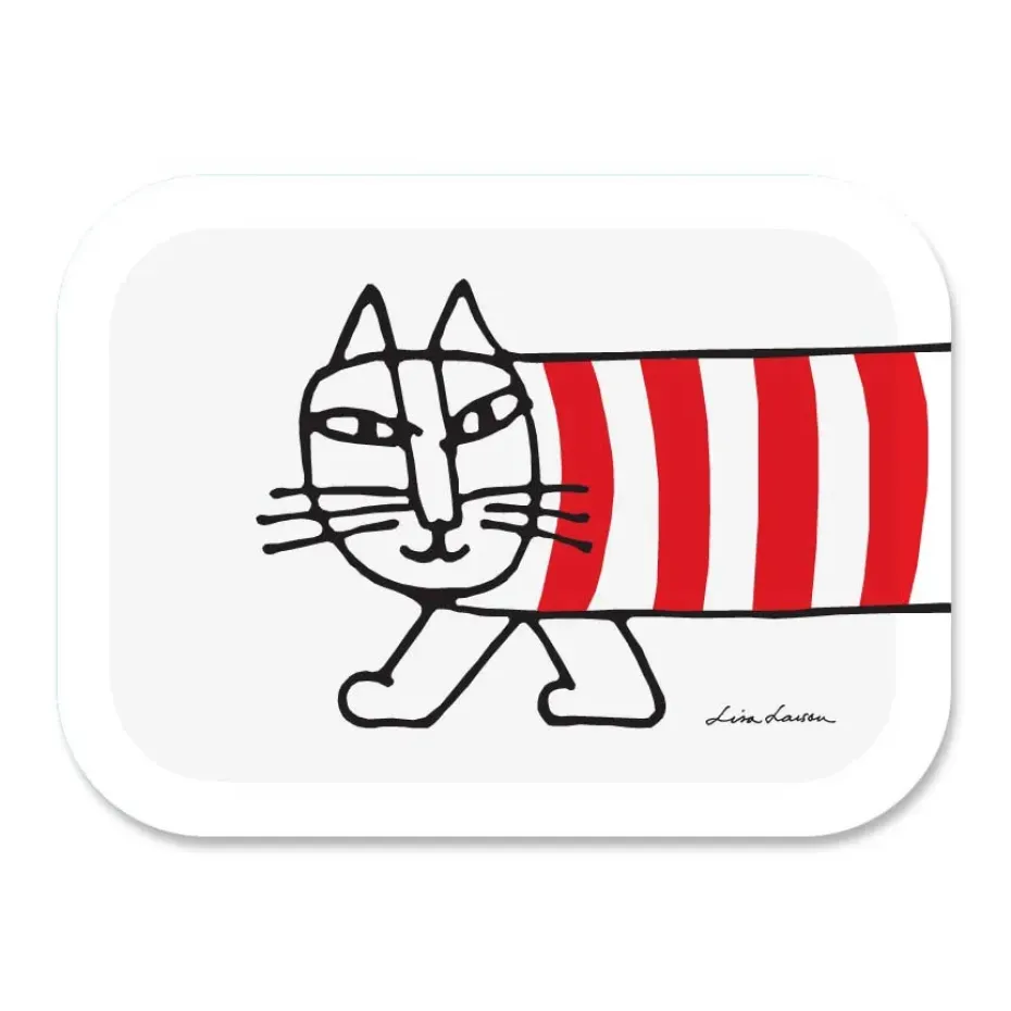 Bandeja Mikey 27x20 cm, blanco-rojo