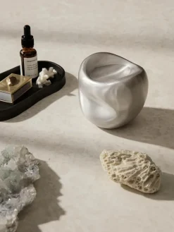 Bandeja ovalada Yama 9,5x19 cm, Aluminio ennegrecido