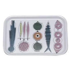 Bandeja Picknick 20x27 cm, rosa azulado-multi