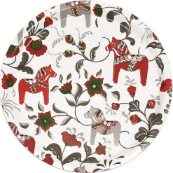 Bandeja redonda Leksand Ø31 cm, rojo vino