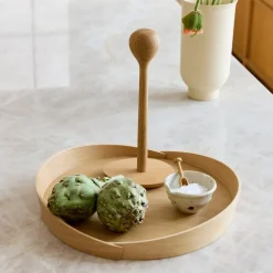 Bandeja V43 Top Ø38 cm, Roble lacado