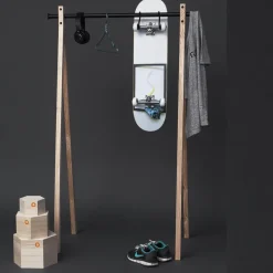 Barra para ropa Dress-Up 90, negro-naturaleza