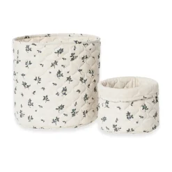 Blueberry Satin cesta acolchada 2 piezas, 20xØ20 cm + 30xØ30 cm