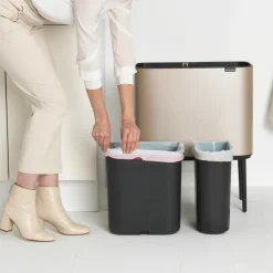 Bo Touch Bin 11+23 L, Metallic Gold