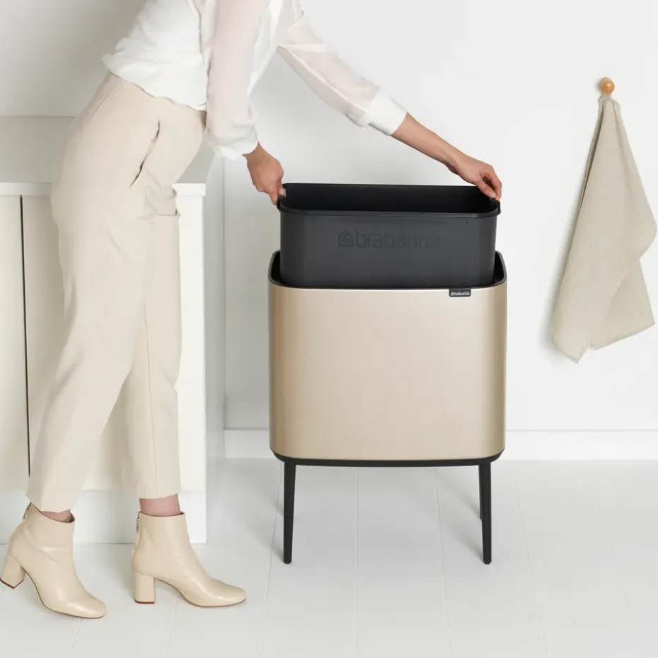 Bo Touch Bin 36 L, Metallic Gold