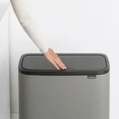 Bo Touch Bin 11+23 L, Mineral concrete grey