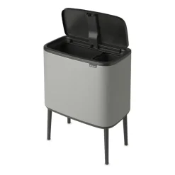 Bo Touch Bin 11+23 L, Mineral concrete grey