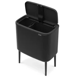 Bo Touch Bin 11+23 L, negro mate
