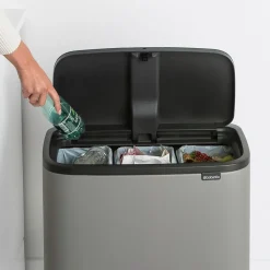 Bo Touch Bin 3 x 11 L, Mineral concrete grey