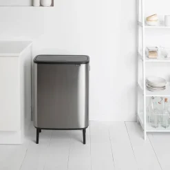 Bo touch bin high 2x30 L, acero cepillado mate