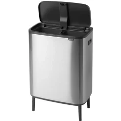 Bo touch bin high 2x30 L, acero cepillado mate