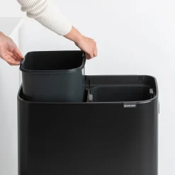 Bo touch bin high 2x30 L, negro mate