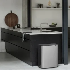 Bo touch bin 2x30 L, acero cepillado mate