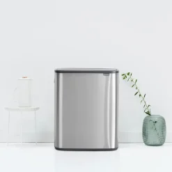 Bo touch bin 2x30 L, acero cepillado mate