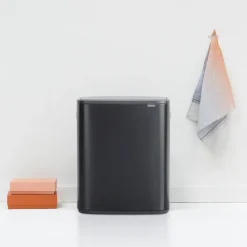 Bo touch bin 2x30 L, negro mate