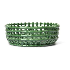 Bol Ceramic trenzado, Emerald Green