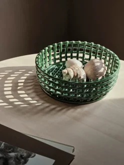 Bol Ceramic trenzado, Emerald Green