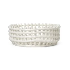 Bol Ceramic trenzado, Off-white