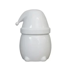 Bol con tapa Eating Santa grande, Shiny white