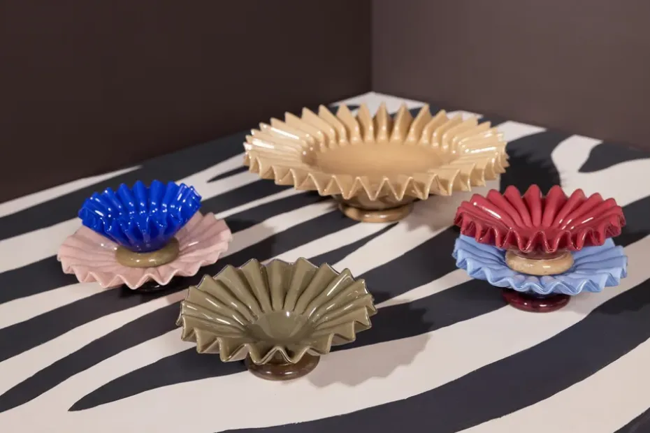 Bol Lori M Ø18 cm, Verde-beige