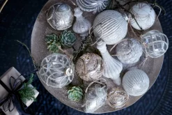 Bola de Navidad Norille Ø11 cm, Off white, acanalado