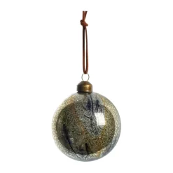 Bola de Navidad Nosille redonda Ø8 cm, Plata-dorado