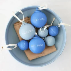 Bola de navidad XMAS Stories Ø4 cm 4 unidades, Cobalt blue-light blue