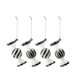 Bolas de navidad Jolly, 4-pack, Blanco