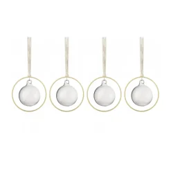 Bolas de Navidad KITAI 8,5 cm 4 unidades, Clear