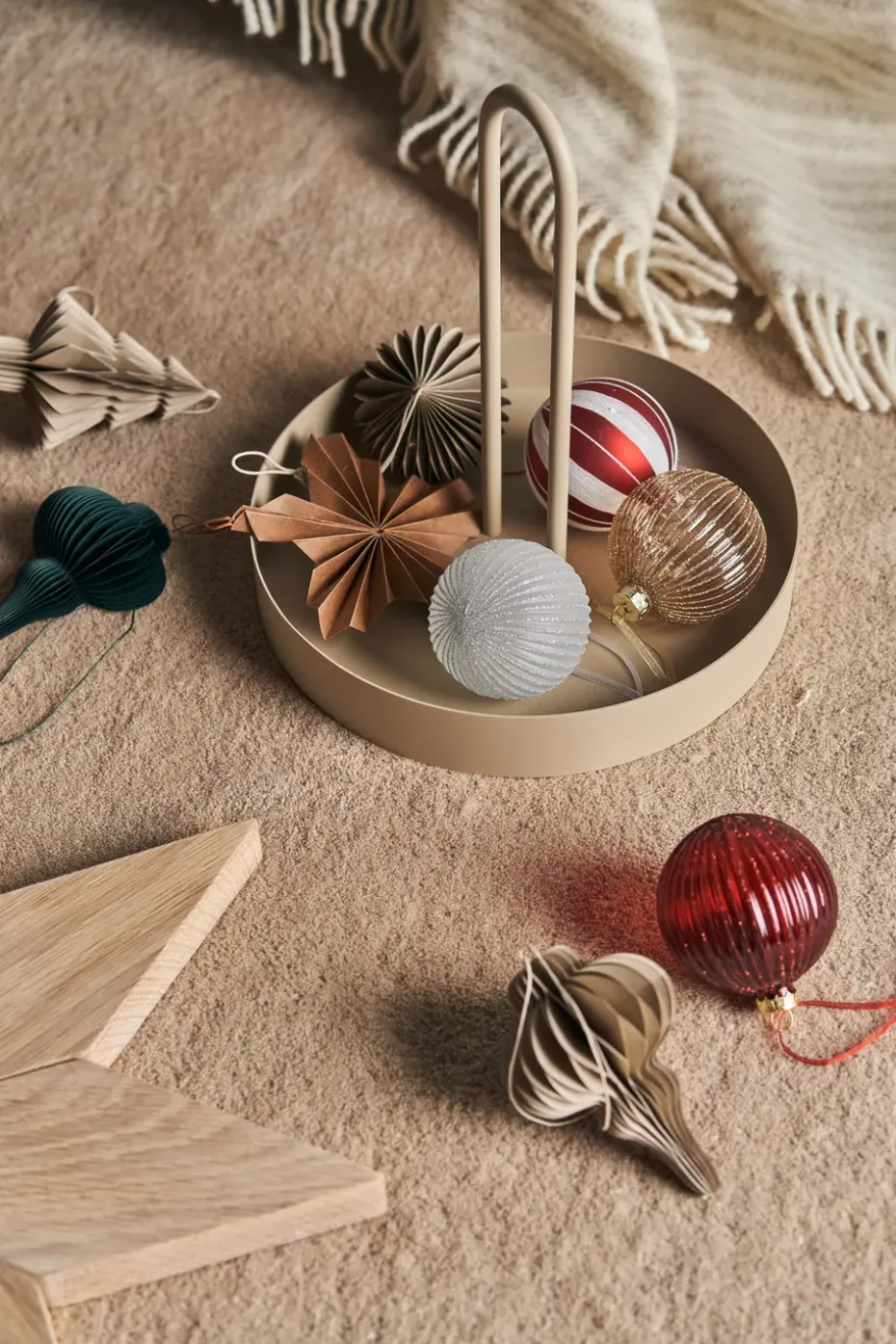 Bolas de Navidad Tradition 6 unidades, Rojo/blanco