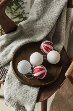 Bolas de Navidad Tradition 6 unidades, Rojo/blanco