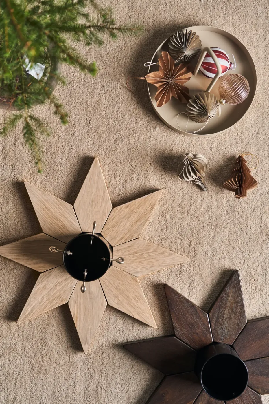 Bolas de Navidad Tradition 6 unidades, Rojo/blanco