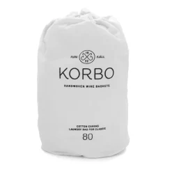 Bolsa ropa sucia Korbo, blanco 80 L