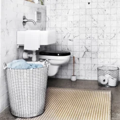 Bolsa ropa sucia Korbo, blanco 80 L