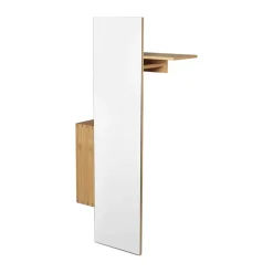 Bon hallway cabinet perchero con espejo, Oiled Oak