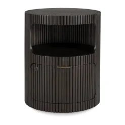 Boomerang cajonera, Dark brown mahogny, Ø45 cm