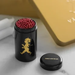 Bote de cerillas Solstickan 100-pack, Negro-dorado