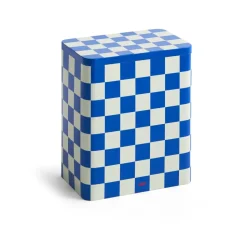 Bote Tin Container large, Blue-off white