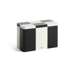 Bote Tin Container medium, Black-off white