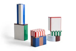 Bote Tin Container medium, Brown-midnight blue