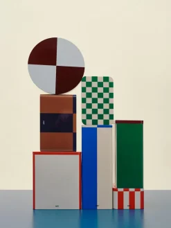 Bote Tin Container medium, Brown-midnight blue