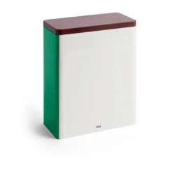 Bote Tin Container x-large, Off white-burgundy-green