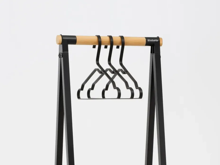 Burro para ropa Linn perchero compacto, Negro