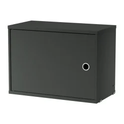 Cabinet con puerta batiente String, Gris oscuro