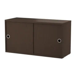 Cabinet con puertas correderas String, Roble oscuro, 78×30 cm