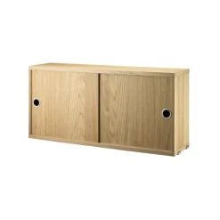 Cabinet con puertas correderas String, Roble, 78x20 cm