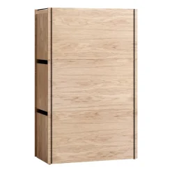 Caja de almacenaje de roble 33x60 cm, Wood, black